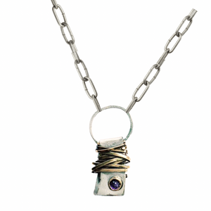 complicated beauty pendant with amethyst