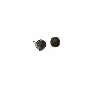 mini eggshell earrings in silver